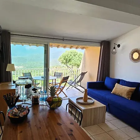 T2 Alba Rossa N 124, Chaleureux Vue Et Piscine Apartmán Serra-di-Ferro (Corsica)