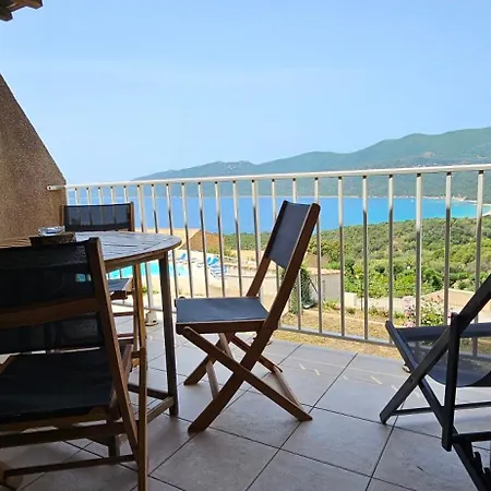 T2 Alba Rossa N 124, Chaleureux Vue Et Piscine Apartamento Serra-di-Ferro (Corsica)