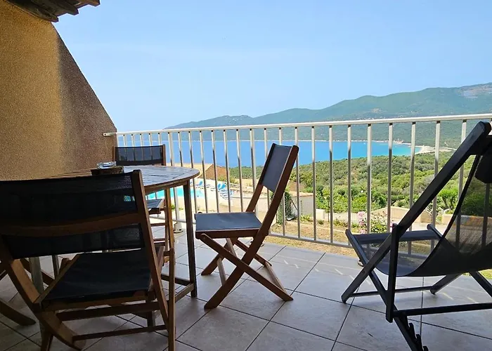T2 Alba Rossa N 124, Chaleureux Vue Et Piscine Apartamento Serra-di-Ferro (Corsica)