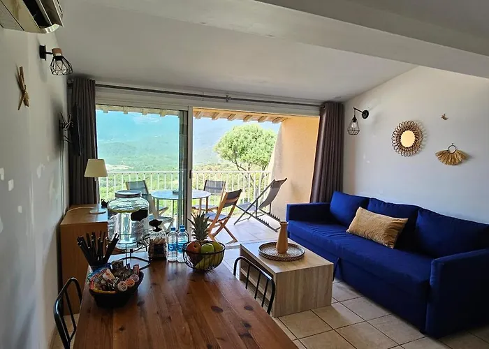 T2 Alba Rossa N 124, Chaleureux Vue Et Piscine Apartamento Serra-di-Ferro (Corsica)