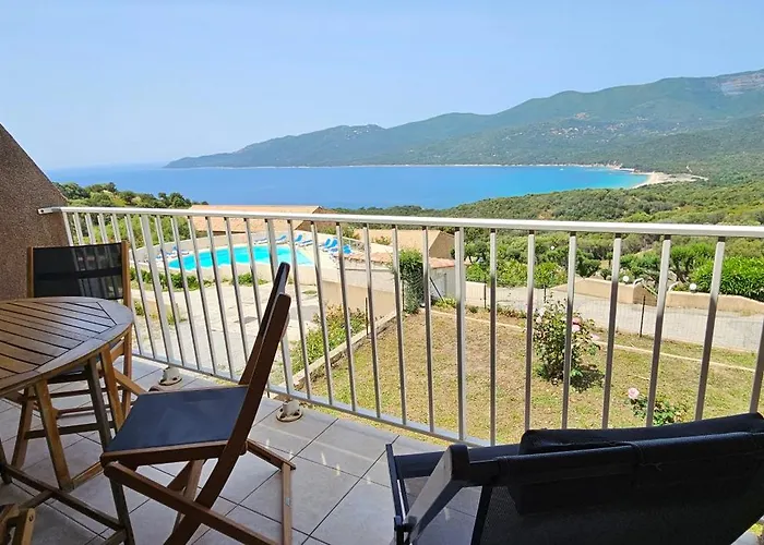 T2 Alba Rossa N 124, Chaleureux Vue Et Piscine Apartamento Serra-di-Ferro (Corsica)